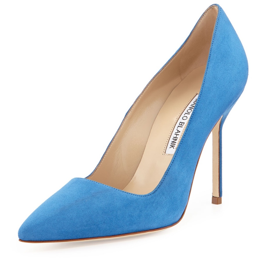 manolo blahnik • bb pumps stiletto cornflower blue azure pumps high heels